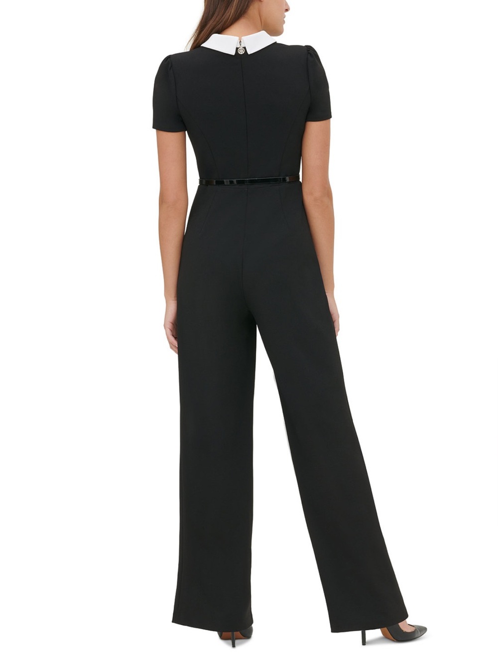 Tommy Hilfiger Collared Belted Jumpsuit 8 - Picture 2 of 7